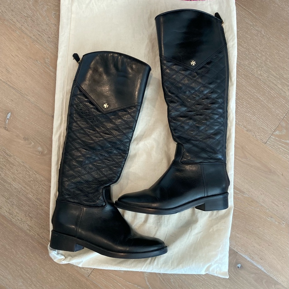 Tory Burch Black Leather Boots - size 6